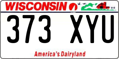 WI license plate 373XYU