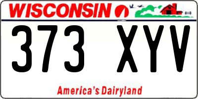 WI license plate 373XYV