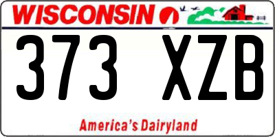 WI license plate 373XZB