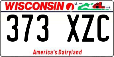 WI license plate 373XZC