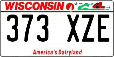 WI license plate 373XZE