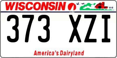 WI license plate 373XZI