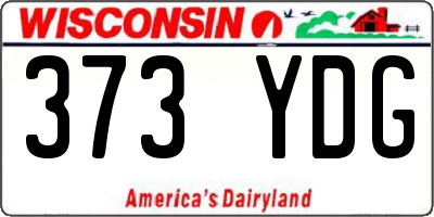 WI license plate 373YDG