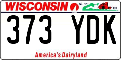 WI license plate 373YDK