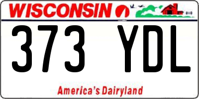 WI license plate 373YDL