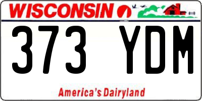 WI license plate 373YDM