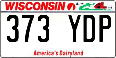 WI license plate 373YDP