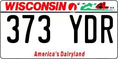 WI license plate 373YDR
