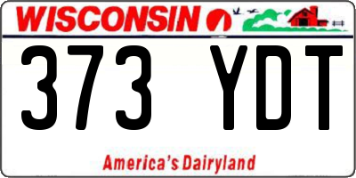 WI license plate 373YDT