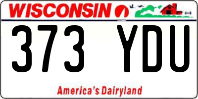 WI license plate 373YDU