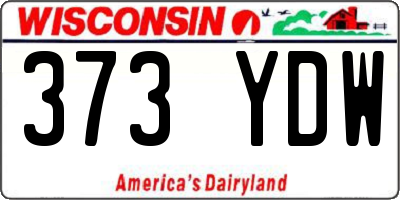 WI license plate 373YDW