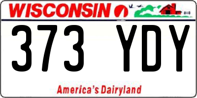 WI license plate 373YDY
