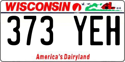 WI license plate 373YEH