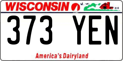WI license plate 373YEN