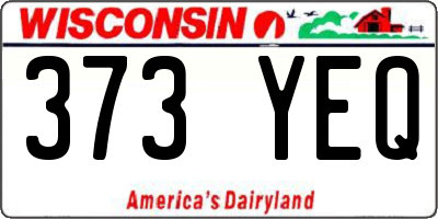 WI license plate 373YEQ
