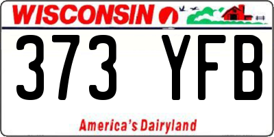 WI license plate 373YFB