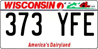 WI license plate 373YFE