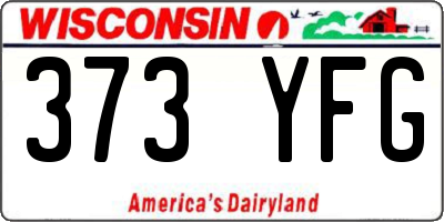 WI license plate 373YFG