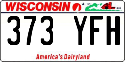 WI license plate 373YFH