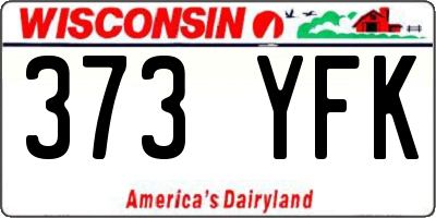 WI license plate 373YFK