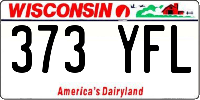 WI license plate 373YFL