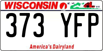 WI license plate 373YFP