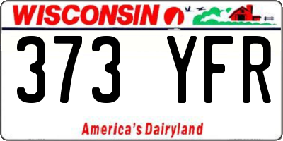 WI license plate 373YFR