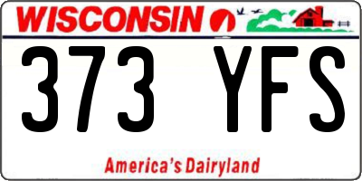 WI license plate 373YFS
