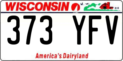 WI license plate 373YFV