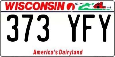 WI license plate 373YFY