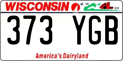 WI license plate 373YGB