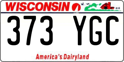 WI license plate 373YGC