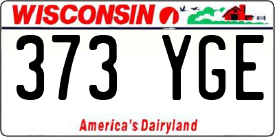 WI license plate 373YGE