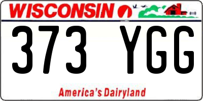WI license plate 373YGG