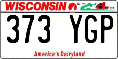 WI license plate 373YGP