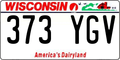 WI license plate 373YGV