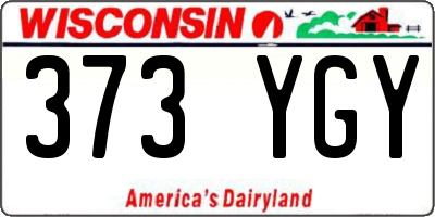 WI license plate 373YGY