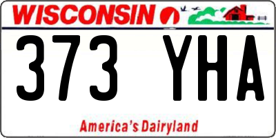 WI license plate 373YHA