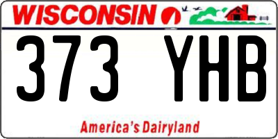 WI license plate 373YHB