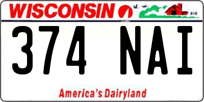 WI license plate 374NAI