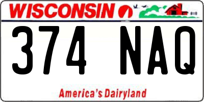 WI license plate 374NAQ