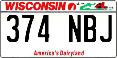 WI license plate 374NBJ