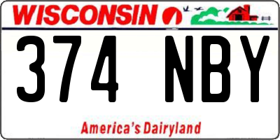 WI license plate 374NBY