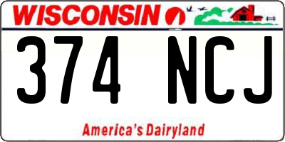 WI license plate 374NCJ
