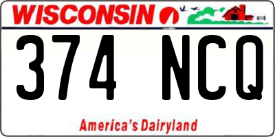 WI license plate 374NCQ