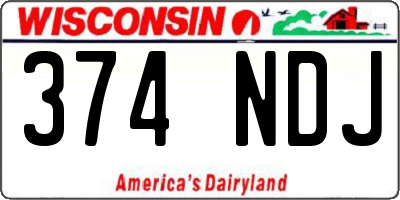 WI license plate 374NDJ
