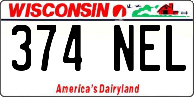 WI license plate 374NEL