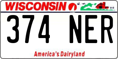 WI license plate 374NER