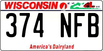 WI license plate 374NFB