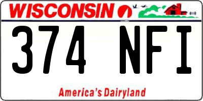 WI license plate 374NFI